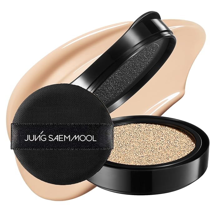 JUNG SAEM MOOL Essential Skin Nuder Cushion Refill | Natural Finish, Buildable Coverage Cushion Foundation by Korean Makeup Artist (Refill Only, 0.49 Fl Oz, SPF 50), 19 N-Light