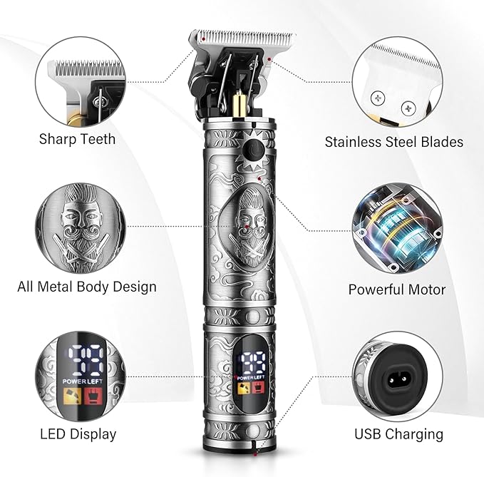 GSKY Professional Hair Clippers, Men's Beard Trimmer & Grooming Kit