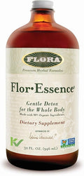 Flora - Flor-Essence - Gentle Detox Tea for a Full-Body Cleanse - Contains Organic Slippery Elm Bark, Rhubarb, Burdock Root & More - Vegan, Non-GMO & Gluten-Free - 32 fl. oz.