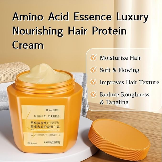 OBRVE Amino Acid Essence Luxury Nourishing Hair Protein Cream, Amino Acid Essence Hair Protein Cream, Birds Nest Amino Acid Hair Care, Amino Acid Hair Repair Cream for Dry Hair