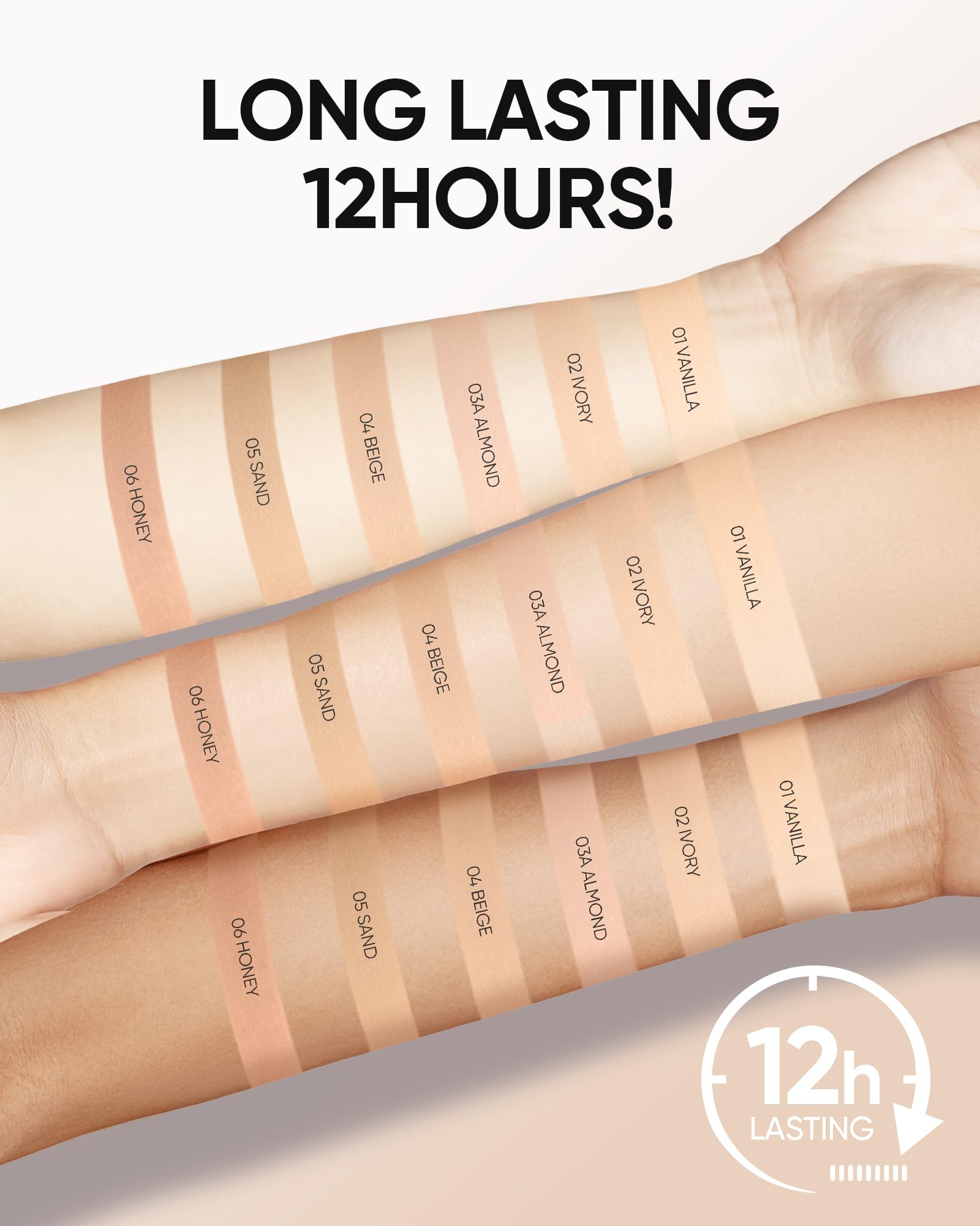 SKINTIFIC Cushion Foundation | Full coverage, Weightless, Skin fit, Satin Glow Finish, Oil-Control Waterproof Foundation, Sweatproof Flawless BB Cream CC Korean Makeup