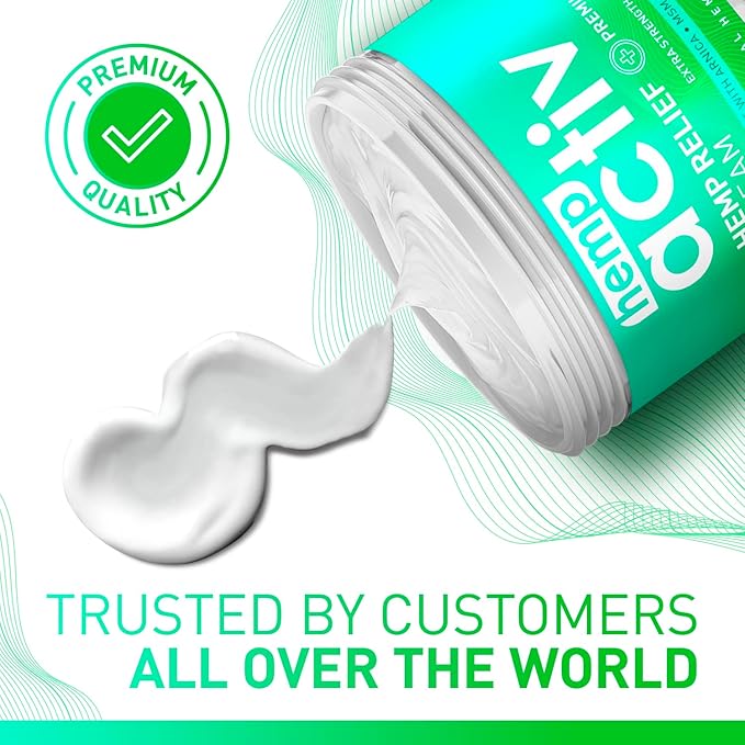 HEMPACTIV Hemp Cream with Menthol, MSM & Arnica – Lightweight, Fast-Absorbing Moisturizing Cream – Refreshing, Non-Greasy Formula for Nourished Skin – 2 Fl Oz