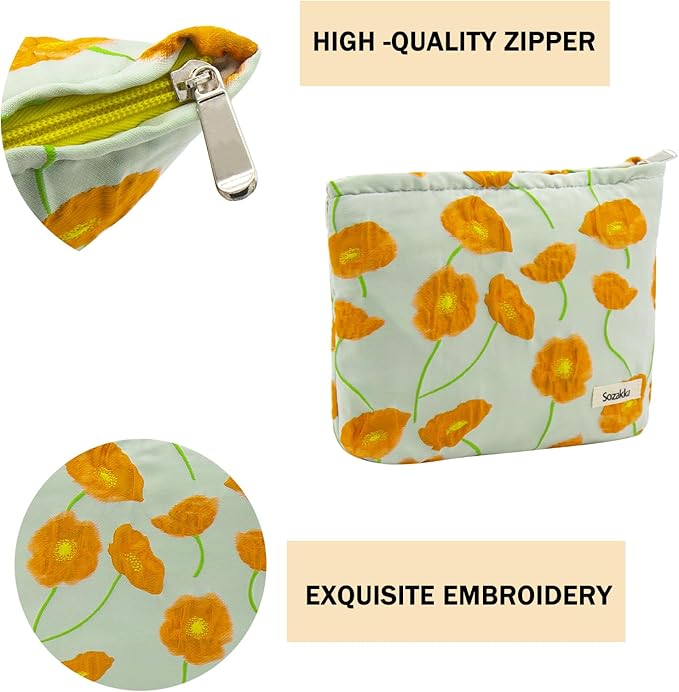 getgto 2 Pcs Makeup Bags, Large Cosmetic Bag Travel Toiletry Bag
