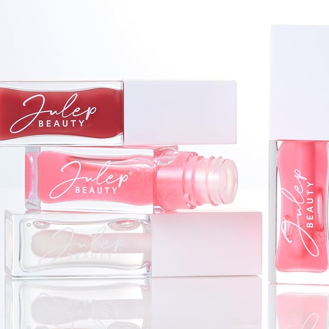 Julep So Plush Glossy Lip Oil – Hydrating Lip Tint & Gloss, Fresh Peach