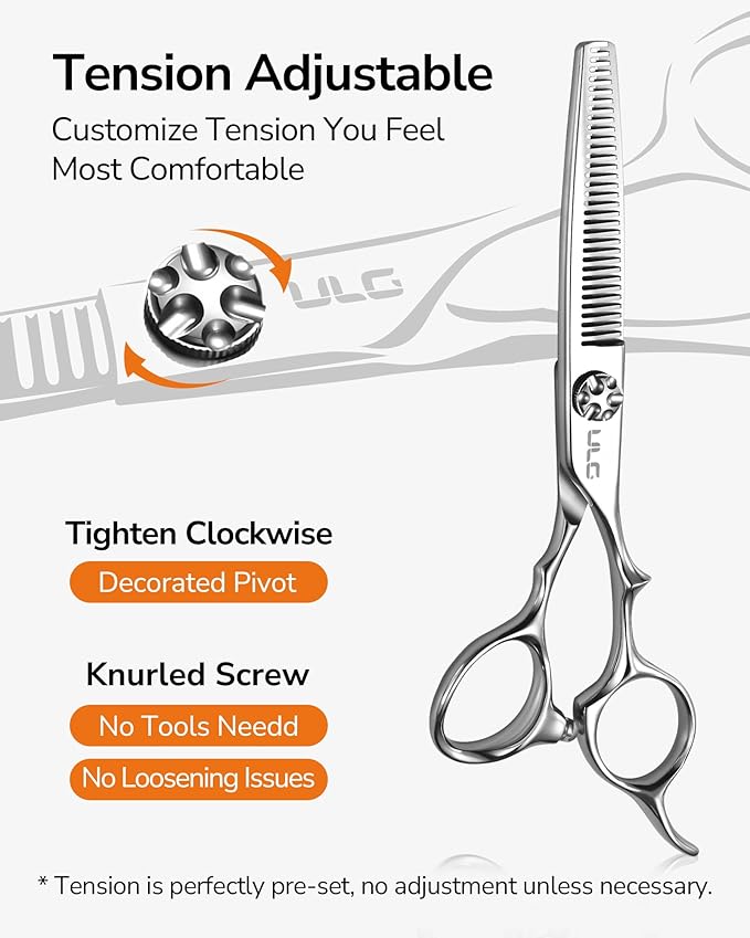 ULG Professional Hair Thinning Scissors 32-Teeth 440C Texturizing Shears