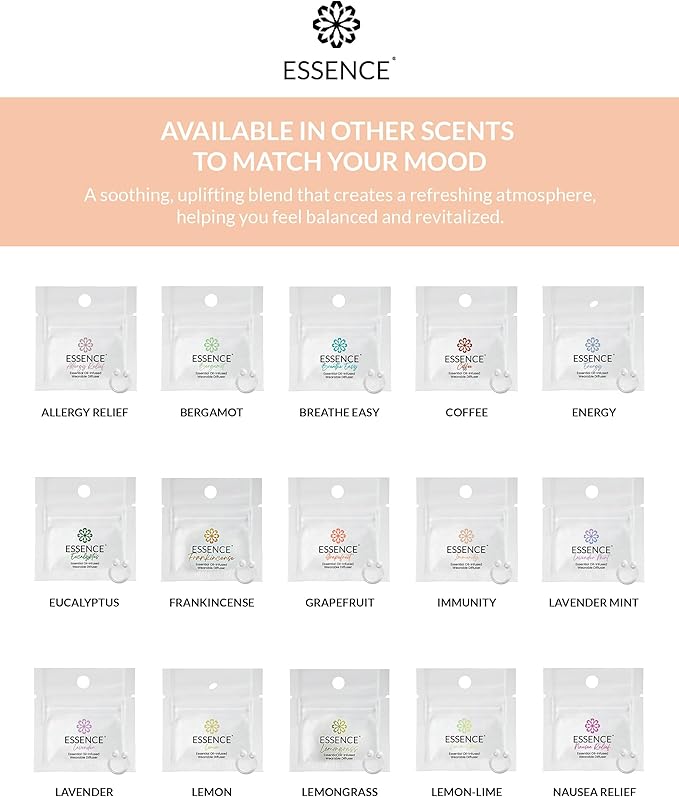 Essence Wearable Aromatherapy Nasal Diffuser – Immunity Blend Essential Oil