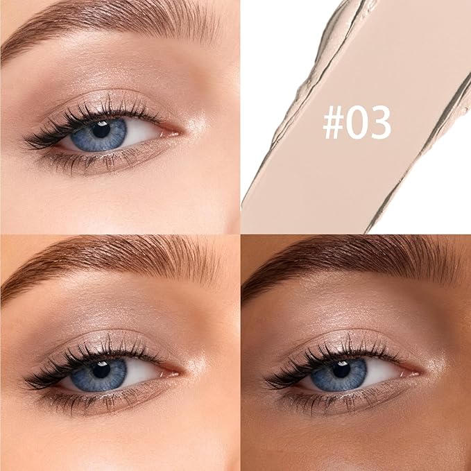 Euphily Matte Cream Eyeshadow Stick, Waterproof Eye Shadow Stick, Long-Lasting and Blendable High Pigmented Single Eyeliner Makeup for Women, 3 Desert