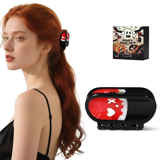 Halloween Mini Capsule Hair Clips for Women Italian Gothic Style Nurse Gift