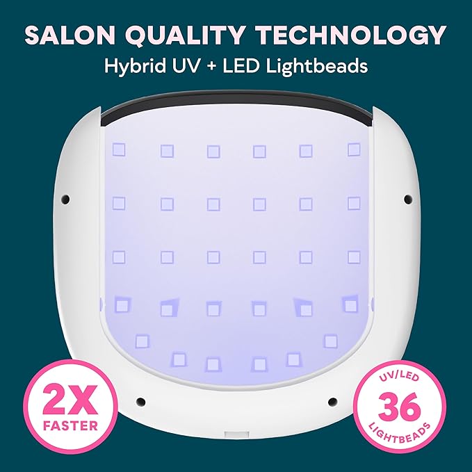 SUNUV UV LED Nail Lamp, UV Light for Gel Polish, LCD Display SUN4S Black