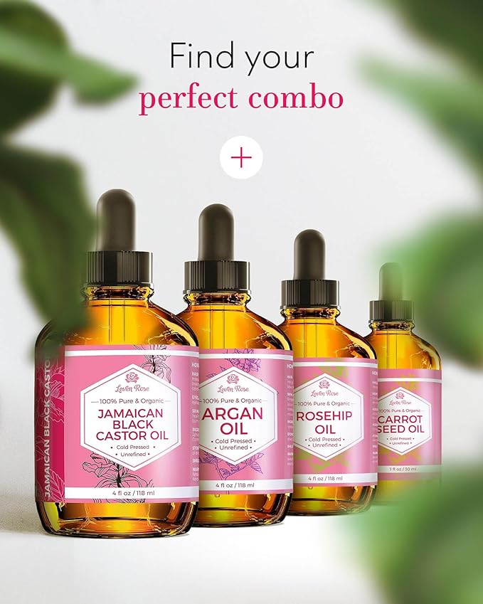 Leven Rose Jojoba Oil Organic Cold Pressed for Skin, Hair & Nails, 4 oz