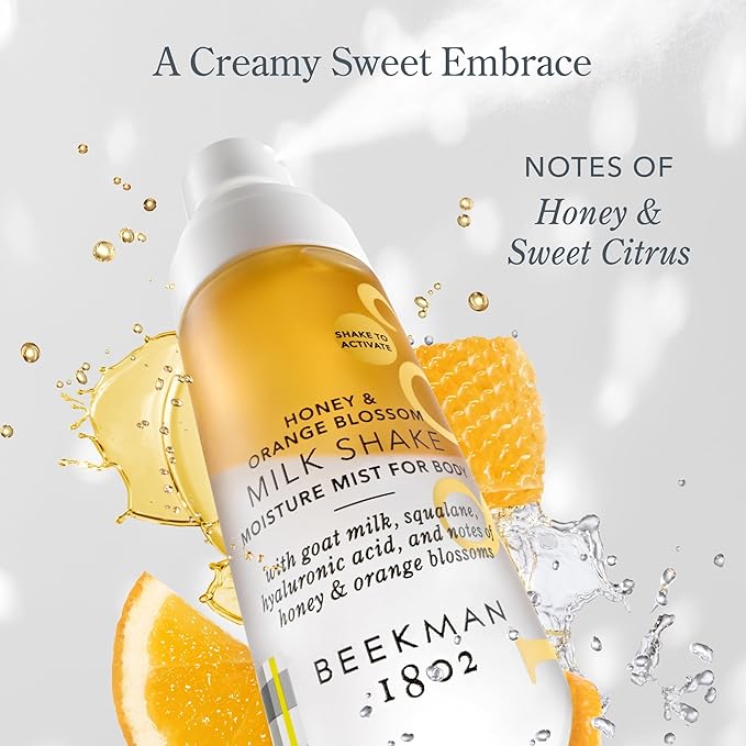 Beekman 1802 Milk Shake Body Mist, Honey & Orange Blossom, 4.7 fl oz