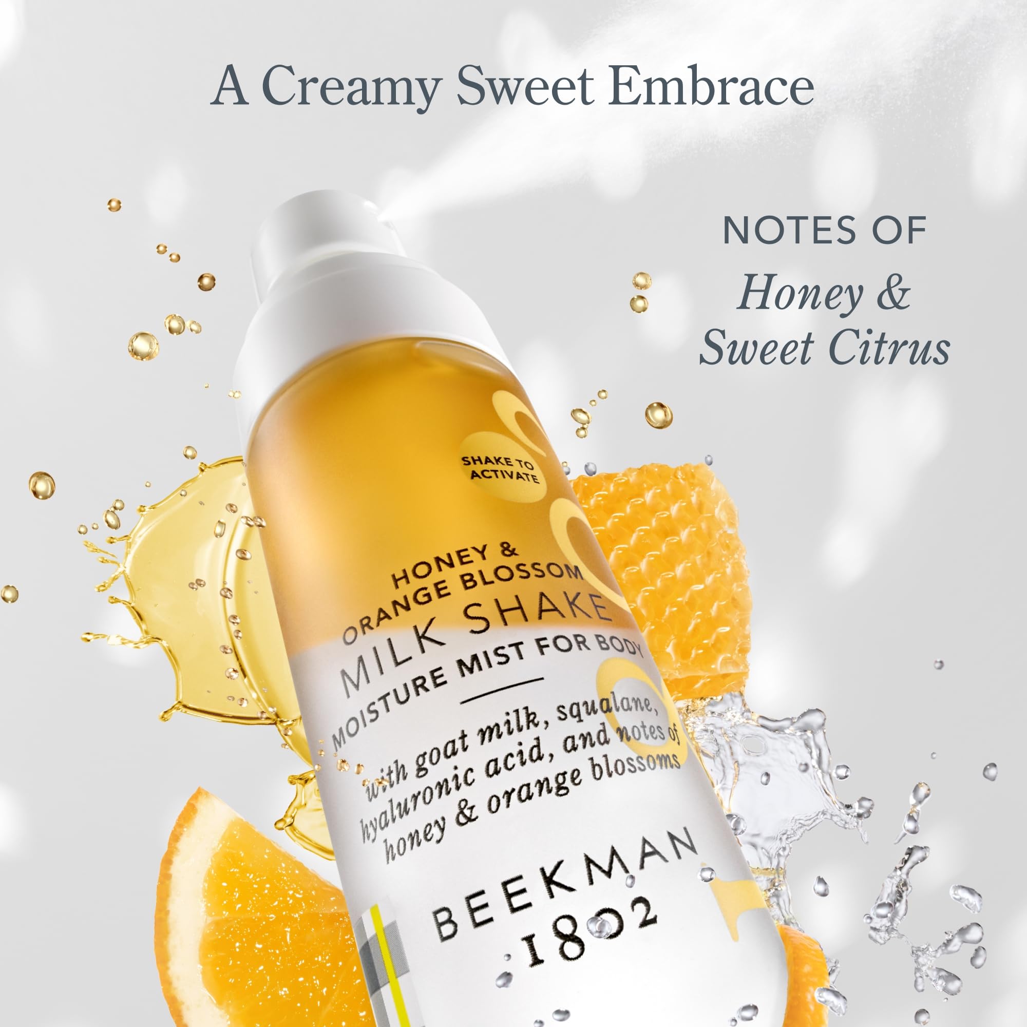 Beekman 1802 Milk Shake Body Mist, Honey & Orange Blossom, 2 fl oz