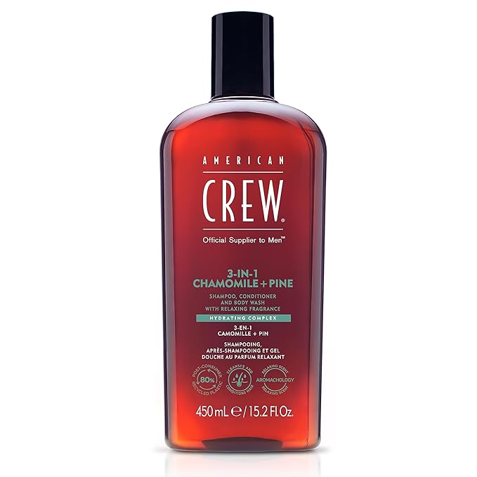 American Crew 3-in-1 Shampoo & Body Wash, Chamomile & Pine, 15.2 fl oz