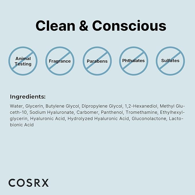 COSRX 3X Hyaluronic Acid Moisture Ampoule For Dry Skin, 1.35 fl.oz
