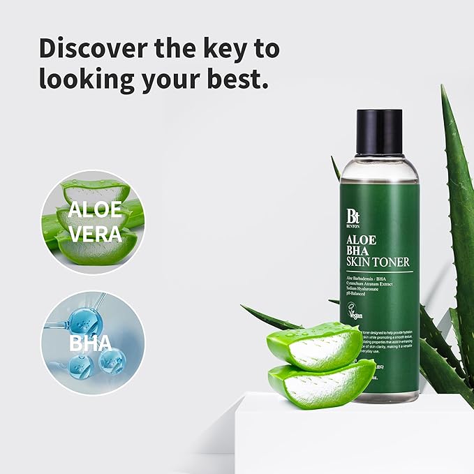 BENTON Aloe Skin Toner | 6.76 fl. oz. - Korean BHA Toner for Face