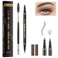 Eyebrow Pen, Soleira Waterproof Eyebrow Pencil with 4 Tip Microblading Eyebrow Pen and Dual-ended Eyebrow Brush, for Natural-Looking Brows, Long-Lasting, Ash Brown