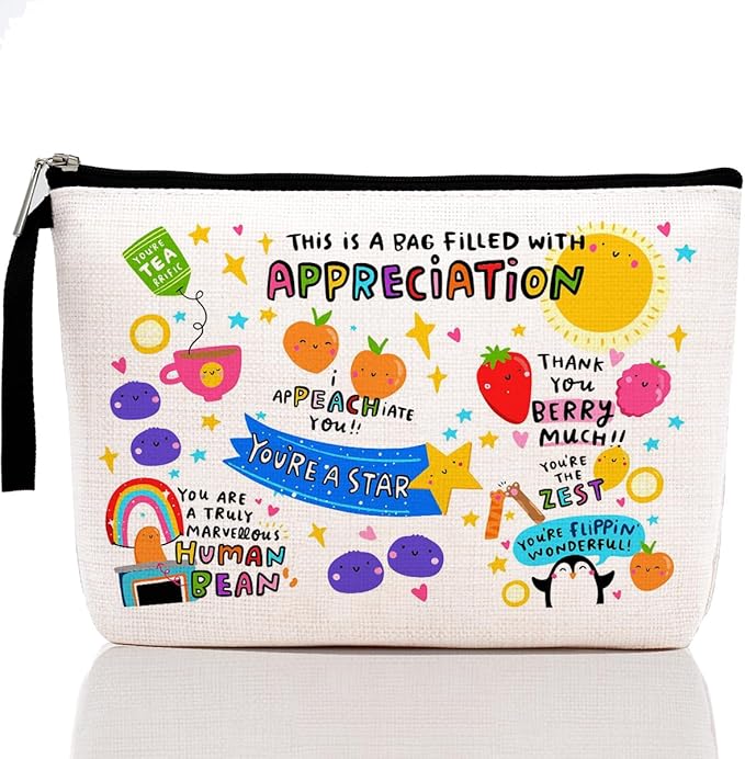 Teacher Appreciation Gifts Funny Makeup Bag Thank You Gifts Cosmetic Bags
