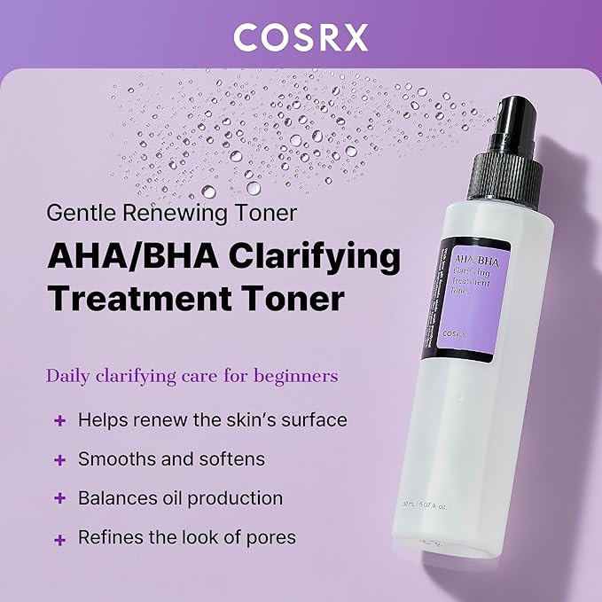 COSRX AHA/BHA Treatment Toner for Whiteheads & Clogged Pores, 5.07 fl.oz
