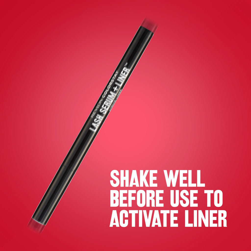 REVLON ColorStay Lash Serum + Liner, Liquid Eyeliner, 001 Blackest Black
