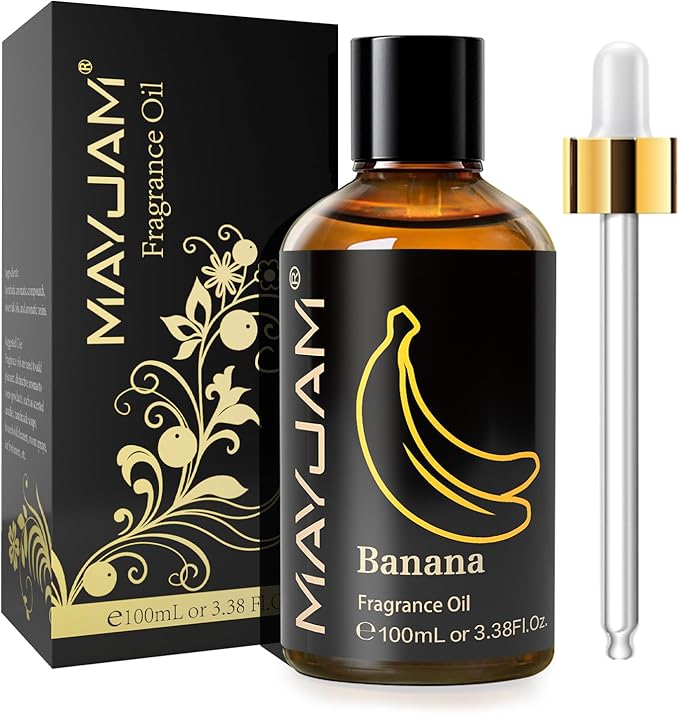 MAYJAM Banana Fragrance Oil for Diffusers for Home, 3.38FL.OZ