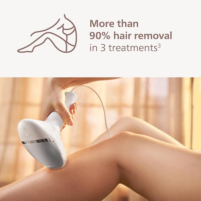 Philips Lumea IPL — Salon-Like Laser Hair Removal for Women & Men, Permanent Hair Reduction Device At Home — Safe, Painless, Easy for Legs, Bikini, Underarms, 5 Settings & Skin Sensors, BRI931/03