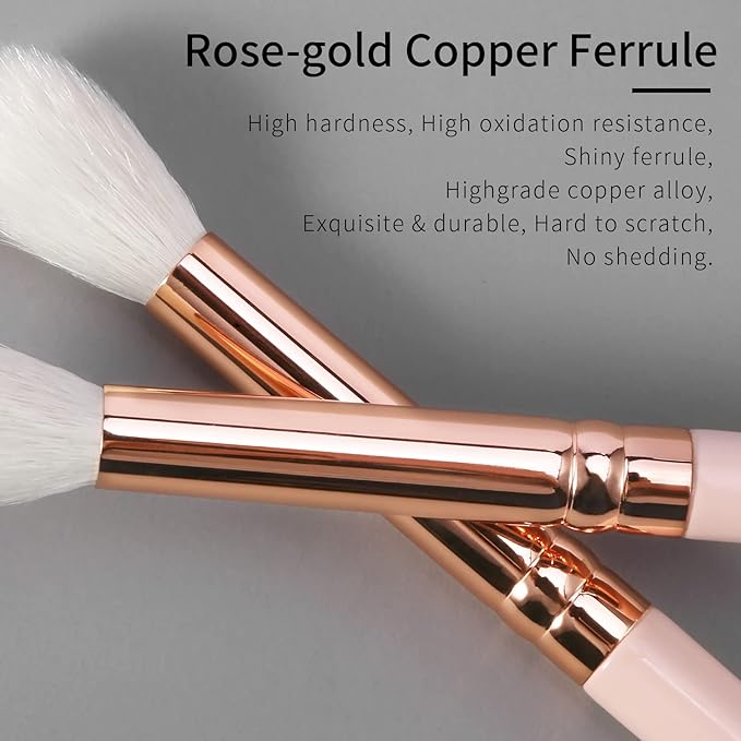 ENZO KEN Natural Goat Hair Eyeshadow Brush, Large Blending Eye Shadow Brush, Eye Shadow Blending Brushes, Small Nose Contour Brush, Single Natural Hair Makeup Brush, Smudge Brushes