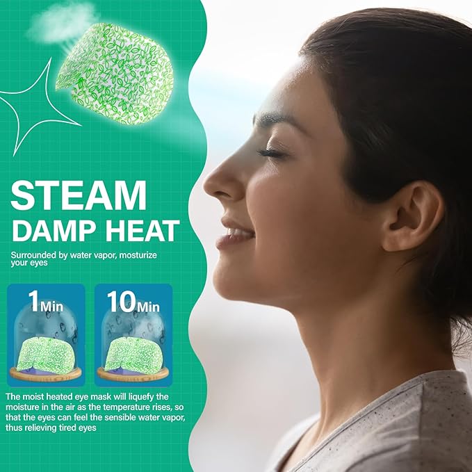 16 Packs Steam Eye Mask,Warm Eye Compress for Dry Eyes Sleep Mask,Hot Auto Heated Eye Masks Relaxing Items for Women Moist Heat for Eyes Soothing Eye Fatigue,Disposable EyeMask for SPA Essentials