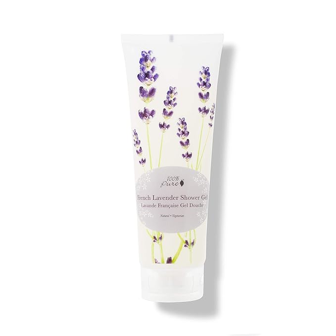 100% PURE French Lavender Shower Gel Natural Foaming & Hydrating Body Wash