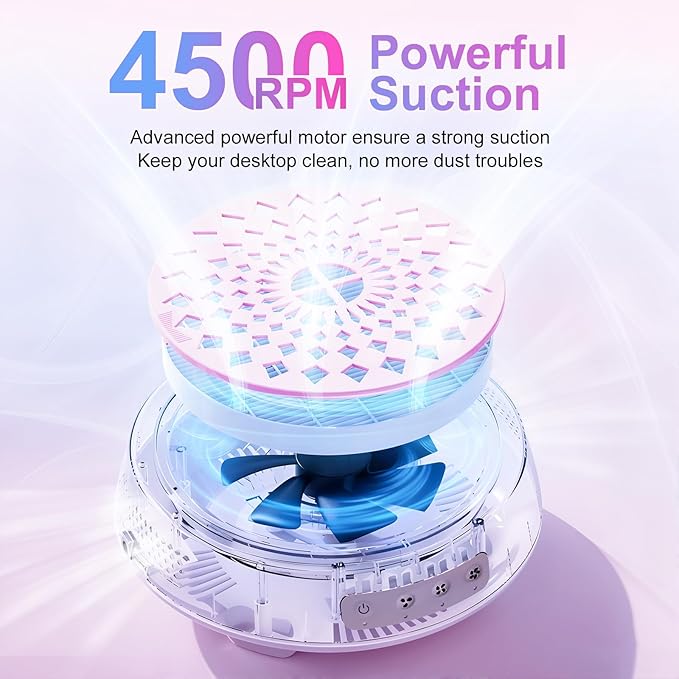 Professional Nail Dust Collector, Quiet Nail Vacuum Cleaner Machine