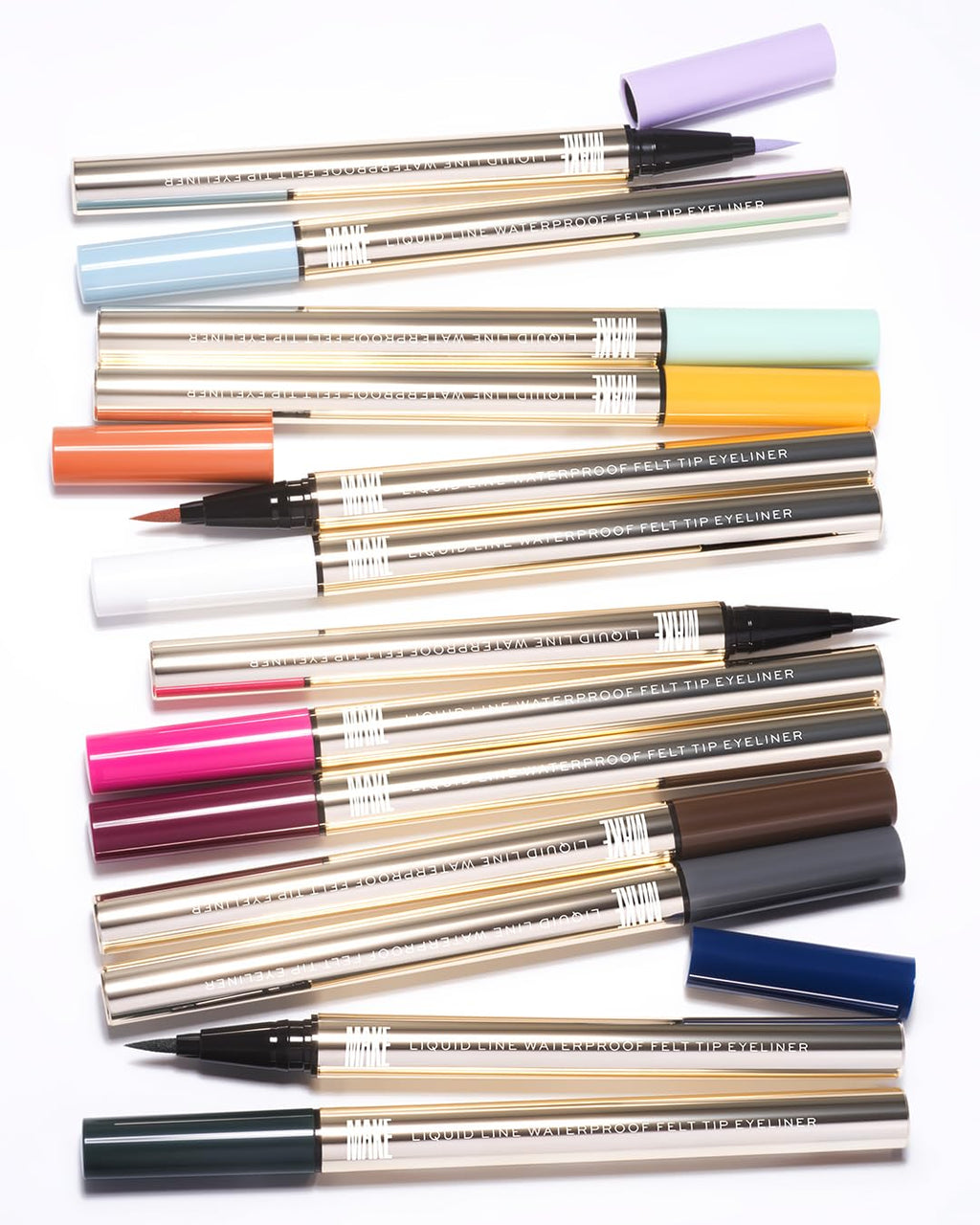 MAKE Beauty Smudge-Proof Felt Tip for Precise Application of Lines, Wings, and Graphics. Long Lasting Eye Liner, Liquid Line Waterproof Felt Tip Eyeliner - Onyx