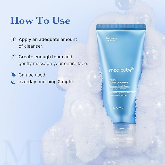 medicube Facial Cleanser Zero Foam Cleanser for Pore & Excess Oil Care
