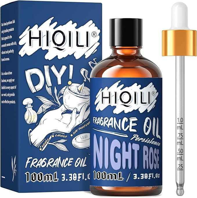 HIQILI Night Rose Fragrance Oil for Diffuser, Candle & Soap