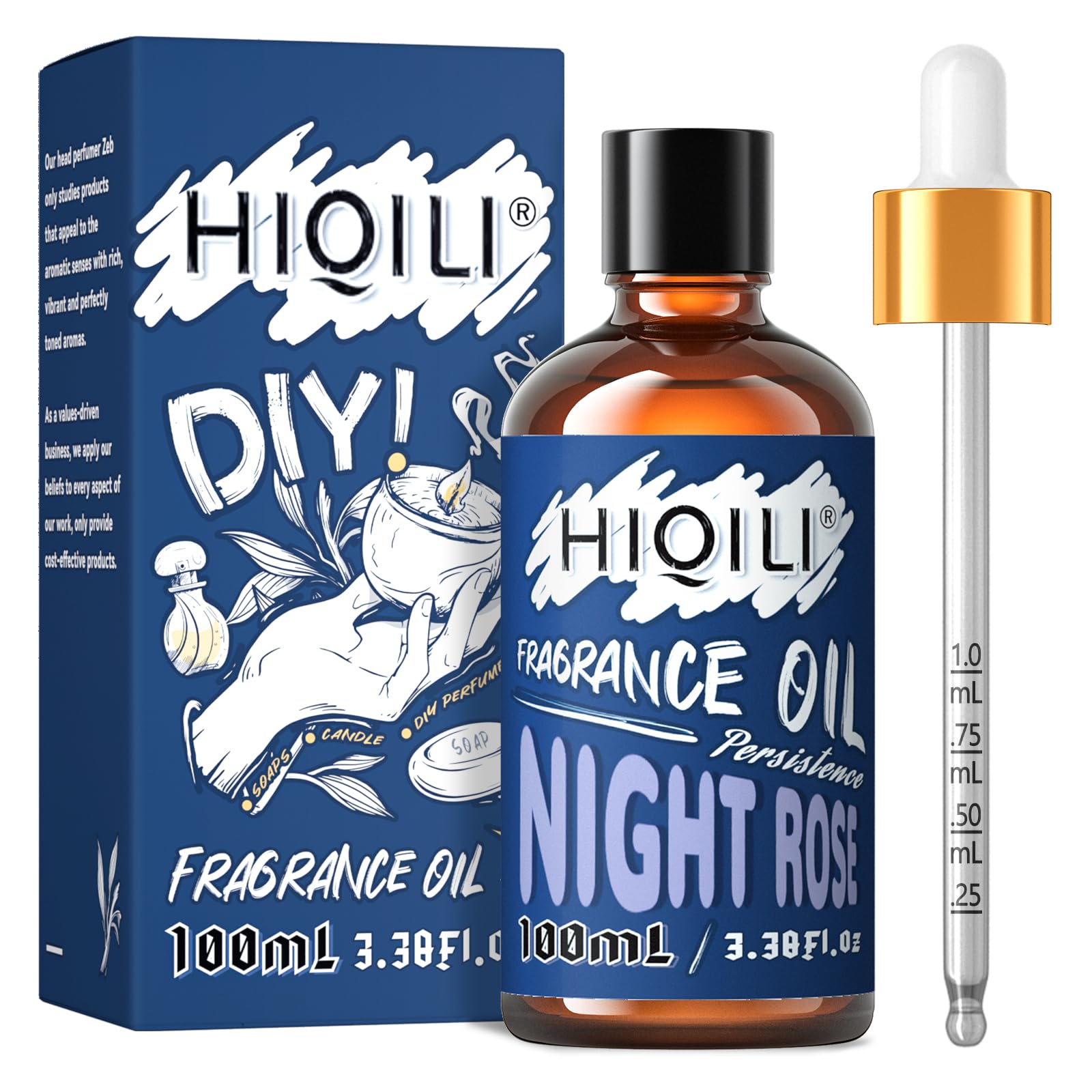 HIQILI Night Rose Fragrance Oil for Diffuser, Candle & Soap