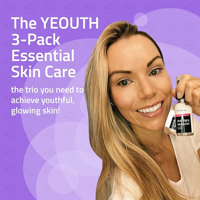 YEOUTH Skin Care Set for Visibly Smoother-Looking Skin 3-Piece