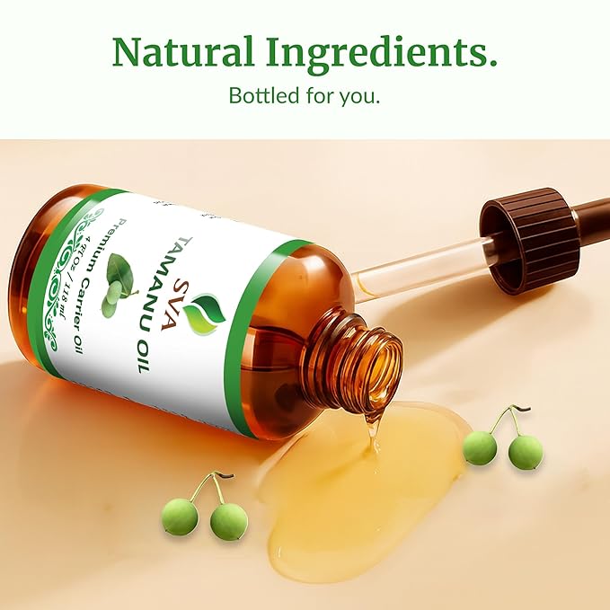 SVA Tamanu Oil 4 Fl Oz - for Face, Skin Care, Hair Care, Scalp Massage & Body Massage – Carrier Oil with Dropper