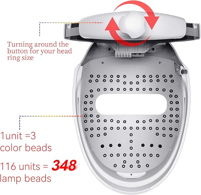 ZOVIE LED Light Therapy Mask - Flexible Silicone, Red & Near-Infrared Light for Skin Face Mask, 10 Pound (Pack of 1)