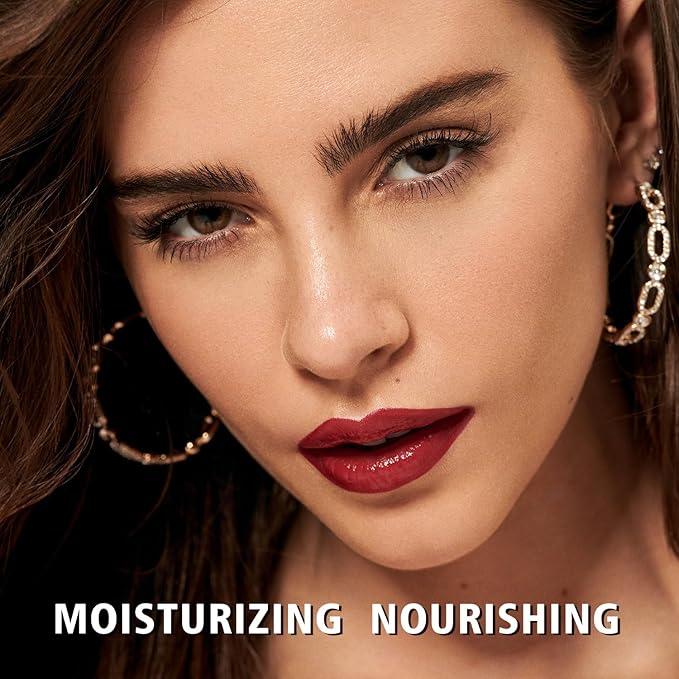MAKI YIKA Moisture Dark Red Lipstick for Women Hydrate Tinted Lip Balm