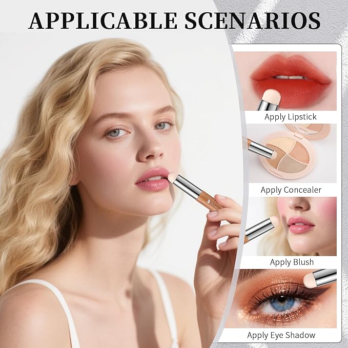 DUcare Lip Brush With Cap Lip Smudge Brush Mini Lip Makeup Brush