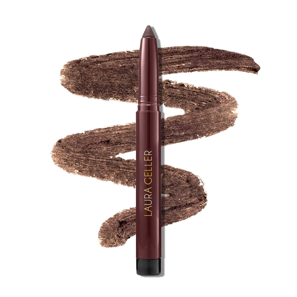 LAURA GELLER NEW YORK Kajal Longwear Kohl Eyeliner Pencil – Smoky Quartz – Smooth, Blendable Application, Long-Wearing, Non-Creasing – Infused with Caffeine & Vitamin E – Built-In Sharpener