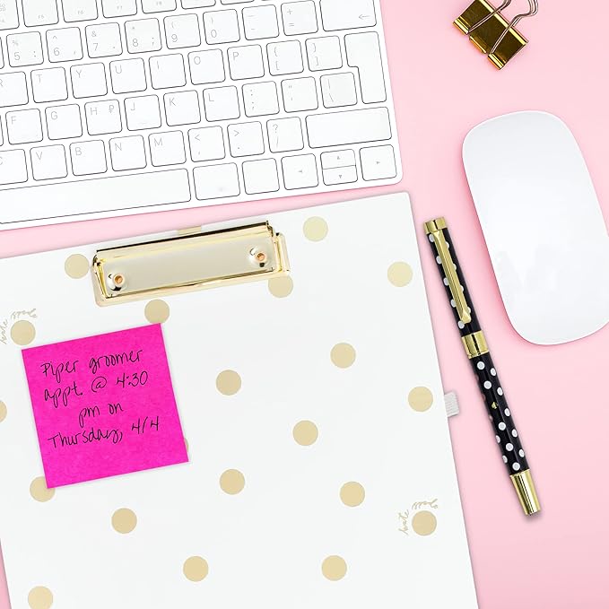 kate spade new york Clipboard Folio, Gold Dot with Script