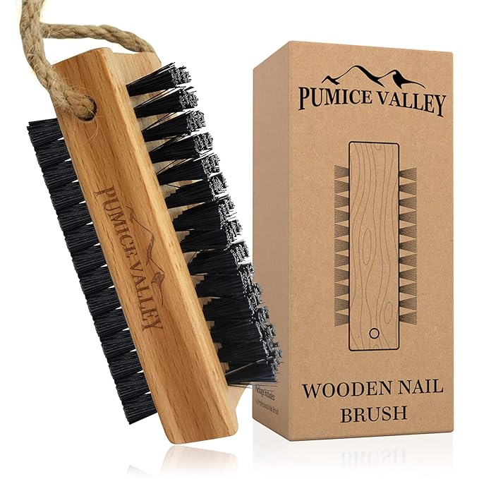 Wooden Cleaning Finger Nail Scrub Brush for Polishing Fingernails Toenails