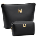 CLOUDWINGS Gifts for Women Girls Personalized Initial Travel Makeup Bag