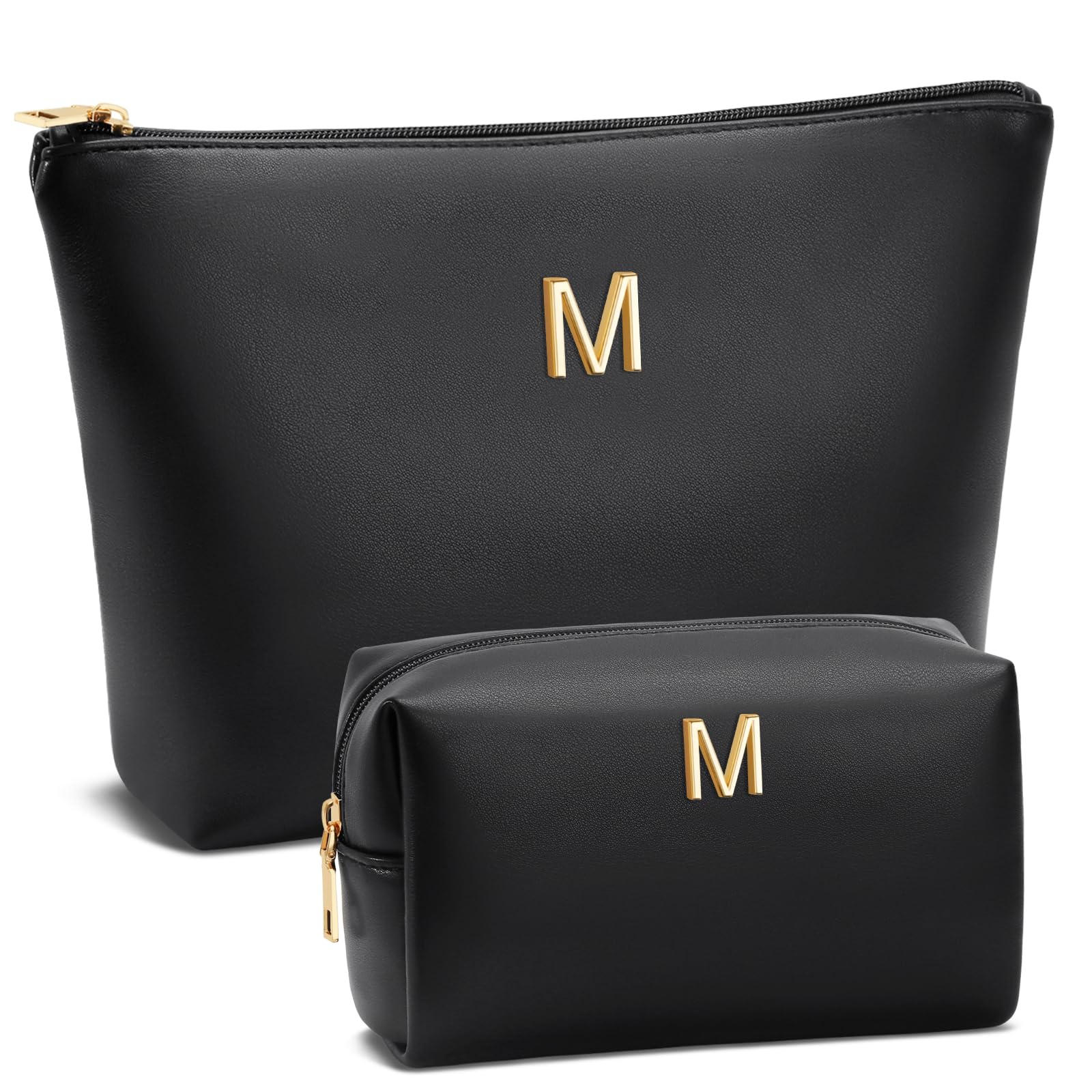 CLOUDWINGS Gifts for Women Girls Personalized Initial Travel Makeup Bag
