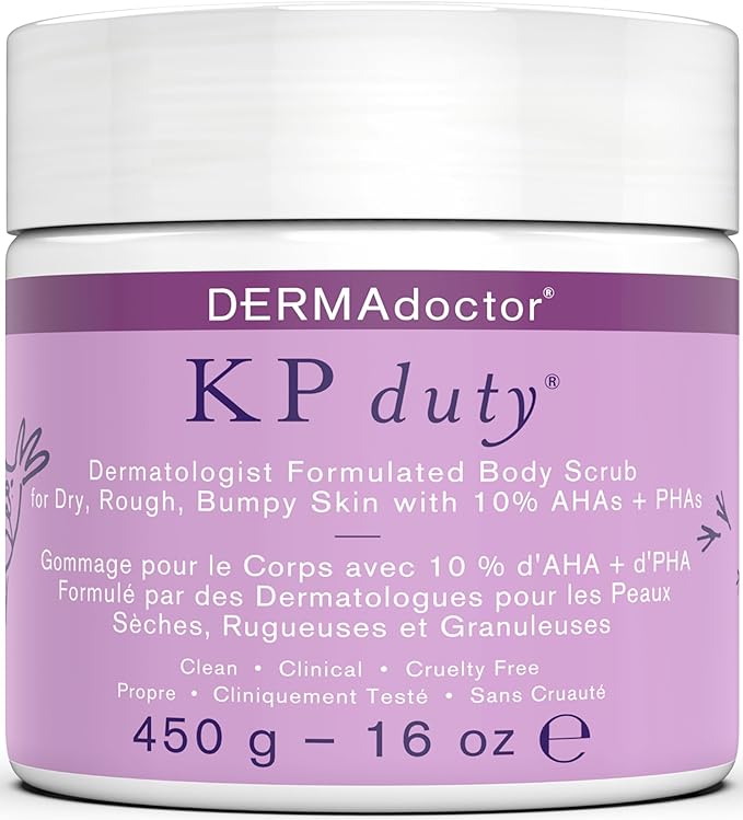 DERMAdoctor KP Bump Eraser Body Scrub for Keratosis Pilaris, 16 Fl oz
