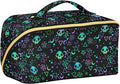 MNSRUU Makeup Organizer Bag, Magic Skulls Travel Makeup Bags Makeup Vanity Case Large Capacity Rhombus Cosmetic Toiletry Bag for Girl Women Ladies