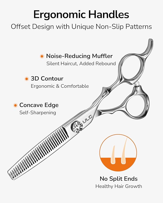 ULG Professional Hair Thinning Scissors 32-Teeth 440C Texturizing Shears