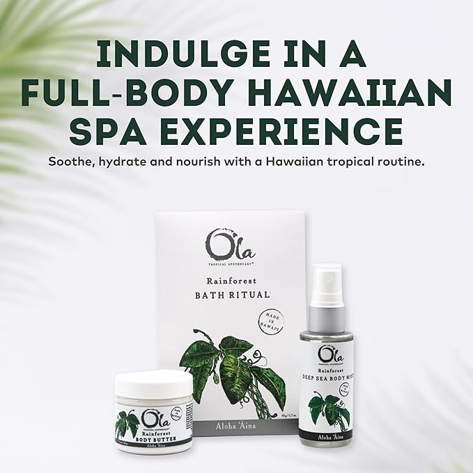 Ola Tropical Apothecary Rainforest Gift Set, Butter, Mist & Bath Ritual
