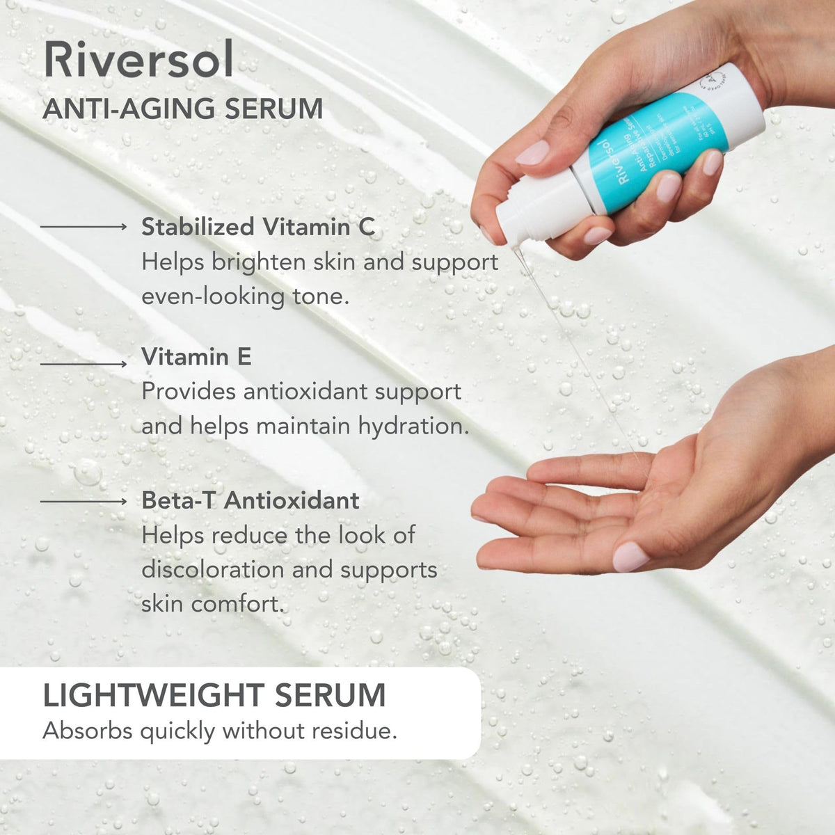 Riversol Vitamin C Serum for Dark Spots & Brightening, Sensitive Skin