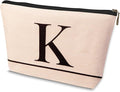 HDYHDY Letter A-Z Initial Personalized Makeup Bags, Birthday Gifts for Women, Monogrammed Gifts for Women Mom Sister Best Friend Bride Bridesmaid, Mothers Day, Christmas, Small Travel Cosmetic Bag (K)
