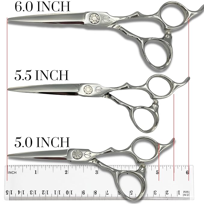 Shihan Shears Set of Professional Hair Cutting Scissors in VG-10 Japan Steel - Includes Hair Cutting Scissors, Thinning Shears and Leather Case - Heritage for Pro's (5.5 Inch)